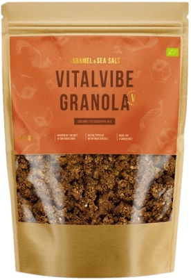 VitalVibe Granola BIO 400 g - tmavá čokoláda