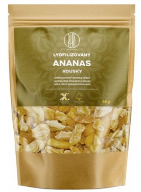 BrainMax Pure Lyofilizované ovoce 45 g - ananas kousky PROŠLÉ DMT 11.4.2025