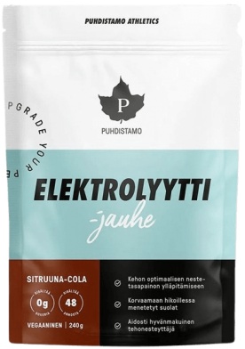 Puhdistamo Electrolyte Powder 240 g - mango pomeranč + láhev 500 ml ZDARMA