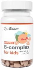 GymBeam B-komplex tablety na cucání pro děti 120 tablet - meruňka