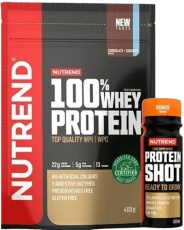 Nutrend 100% Whey Protein 400 g + protein shot 60 ml ZDARMA