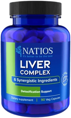 Natios Liver Complex Komplex 6 složek na játra 90 veganských kapslí