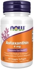 Now Foods Astaxanthin (Astaxantin) 4 mg 60 vegetariánských kapslí