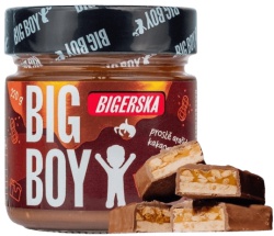 Big Boy Bigerska 220 g - Sladký arašídový krém s kakaem a slaným karamelem