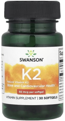 Swanson Vitamín K2 Natural 50 mcq 30 kapslí