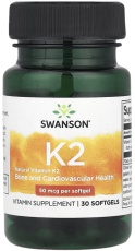 Swanson Vitamín K2 Natural 50 mcq 30 kapslí