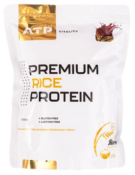 ATP Nutrition Vitality Premium Rice Protein 1000 g - čokoláda/nugát VÝPRODEJ (POŠK.OBAL)