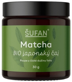 Šufan BIO Japonský čaj Matcha 30 g - s lyofilizovanými jahodami