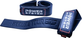 Power System Posilovací kožené trhačky Leather Lifting Straps - červená