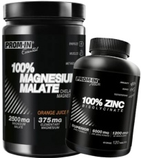 Prom-in 100% Magnesium Malate 324 g + 100% Zinc Bisglycinate 120 tablet ZDARMA
