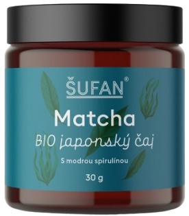 Šufan BIO Japonský čaj Matcha 30 g - s lyofilizovanými jahodami