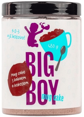BIG BOY MUG CAKE - kakao a kokos 480 g PROŠLÉ DMT 18.9.2025