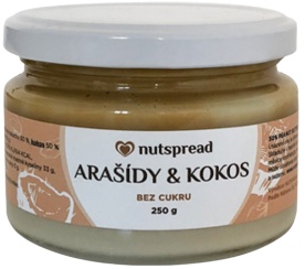 Nutspread Kokosovo-arašídové máslo 250 g VÝPRODEJ 30.12.2025