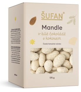Šufan Mandle v bílé čokoládě s kokosem 170 g