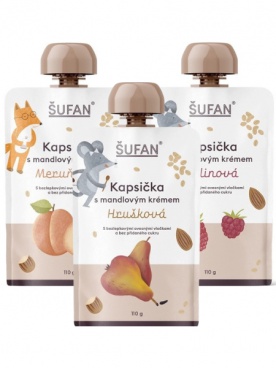 Šufan Kapsička s mandlovým krémem 110 g - Hrušková