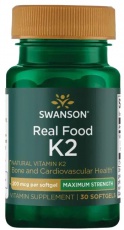 Swanson Real food vitamin K2 30 kapslí VÝPRODEJ 7.2026