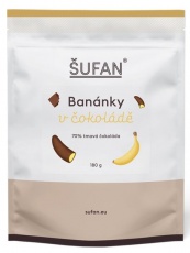 Šufan Banánky v čokoládě 70% tmavá čokoláda 180 g