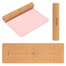 Spokey SAVASANA Korková jóga podložka 4 mm - vínová