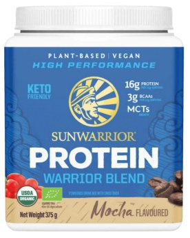 Sunwarrior Protein Warrior Blend 375g - Moka VÝPRODEJ