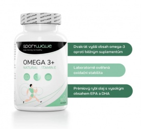 SportWave Omega 3 + Natural Vitamin E 90 kapslí