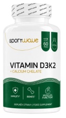 Sportwave Vitamin D3K2 + Calcium Chelate 60 kapslí