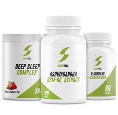 SmartFuel Balíček Klidná hlava, klidný spánek (Deep Sleep Complex, Ashwagandha KSM 66 a B Complex + Q10)