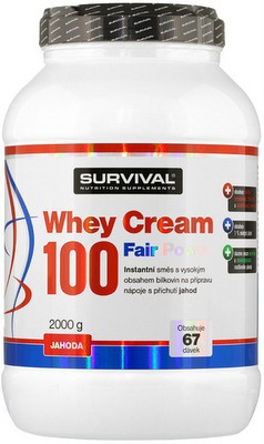 Survival Whey Cream 100 Fair Power® 2000 g - vanilka
