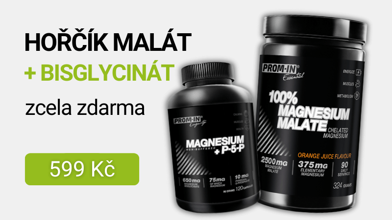 Prom-in 100% Magnesium Malate 324 g + Magnesium 120 kapslí ZDARMA