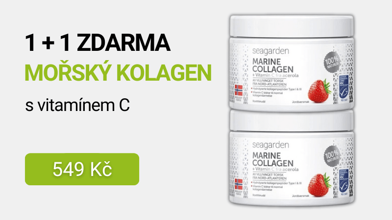 Seagarden Marine Collagen + vitamin C 150 g - jahoda 1 + 1