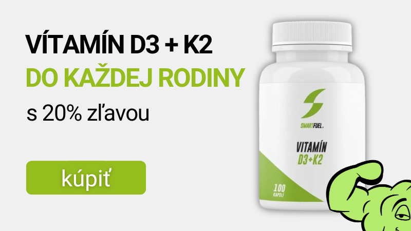 SmartFuel Vitamin D3 + K2 (D3 5000 IU / K2 jako MK-7) 100 kapsúl zľava