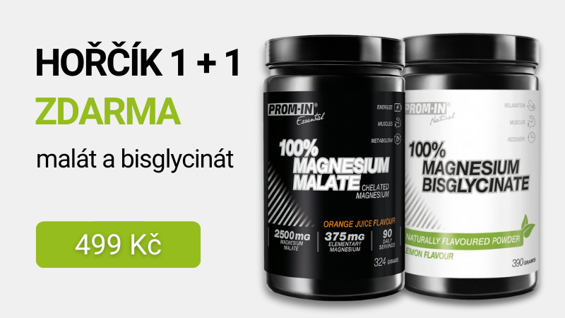 Prom-in 100% Magnesium Malate 324 g + 100% Magnesium Bisglycinate 390 g ZDARMA