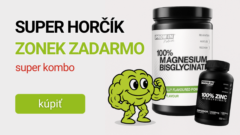 Prom-in 100% Magnesium Bisglycinate 390 g + 100% Zinc Bisglycinate 120 tablet ZADARMO