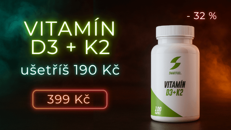SmartFuel Vitamin D3 + K2 (D3 5000 IU / K2 jako MK-7) 100 kapslí