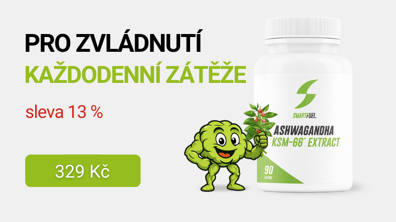 SmartFuel Ashwagandha KSM-66® Extrakt 90 kapslí 329 Kč