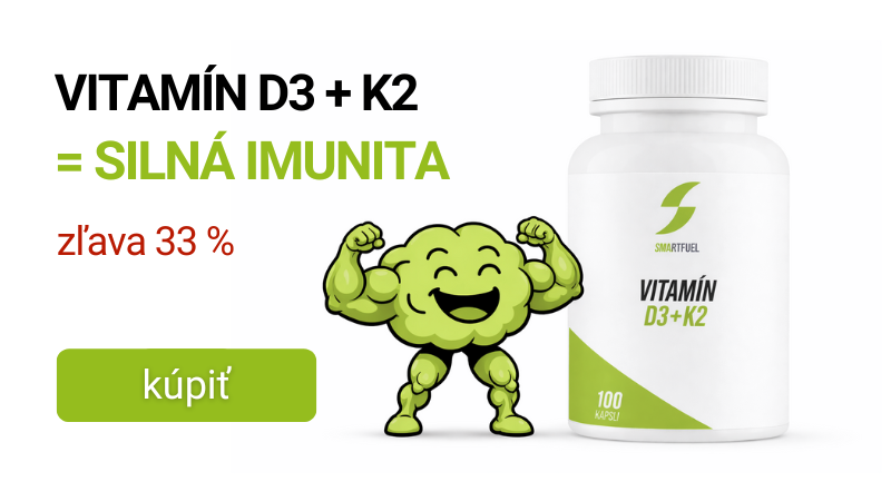 SmartFuel Vitamin D3 + K2 (D3 5000 IU / K2 jako MK-7) 100 kapsúl - 33%
