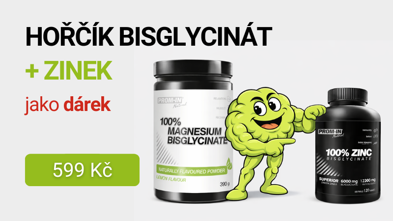 Prom-in 100% Magnesium Bisglycinate 360 - 390 g + Zinek Bisglycinate 120 tablet ZDARMA