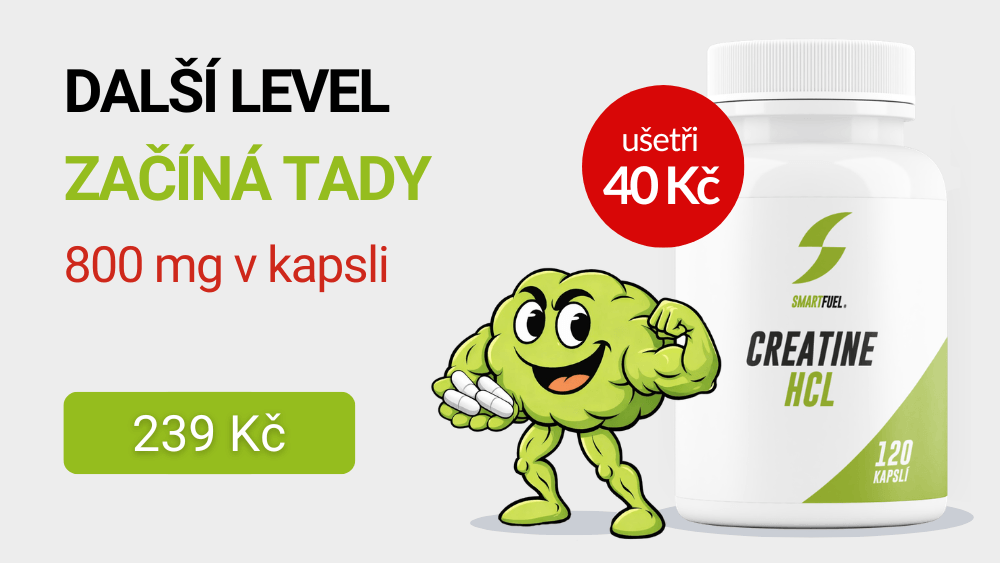SmartFuel Creatine HCl 120 kapslí (239 Kč)