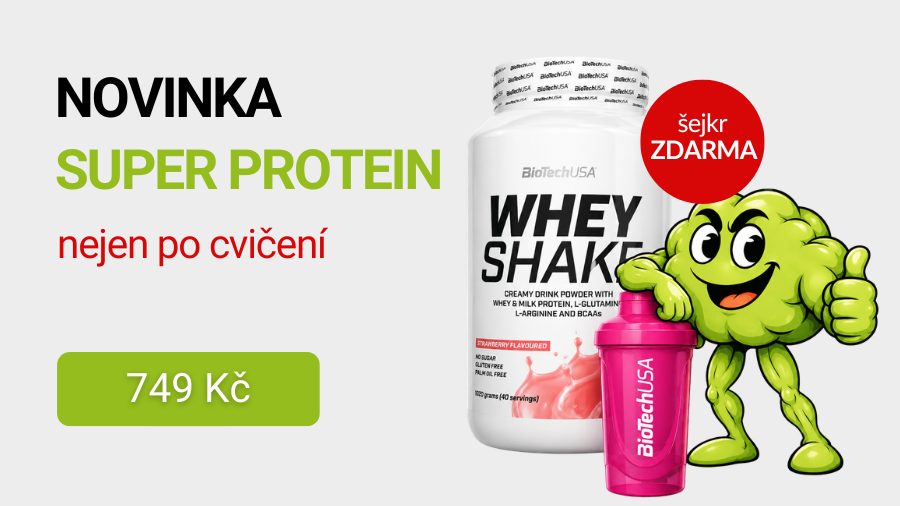 BioTechUSA Whey Shake 1000 g + Šejkr Wave 600 ml ZDARMA
