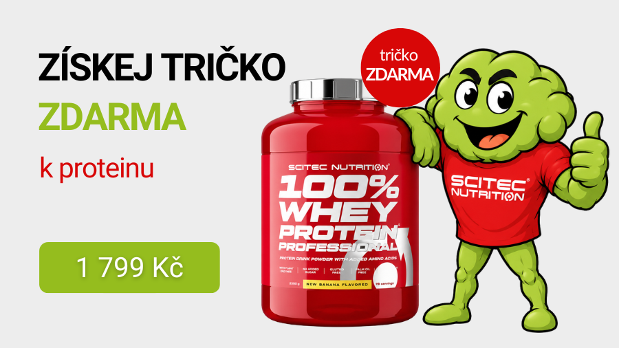 Scitec 100% Whey Protein Professional 2350 g + Scitec Unisex Triko Červené ZDARMA