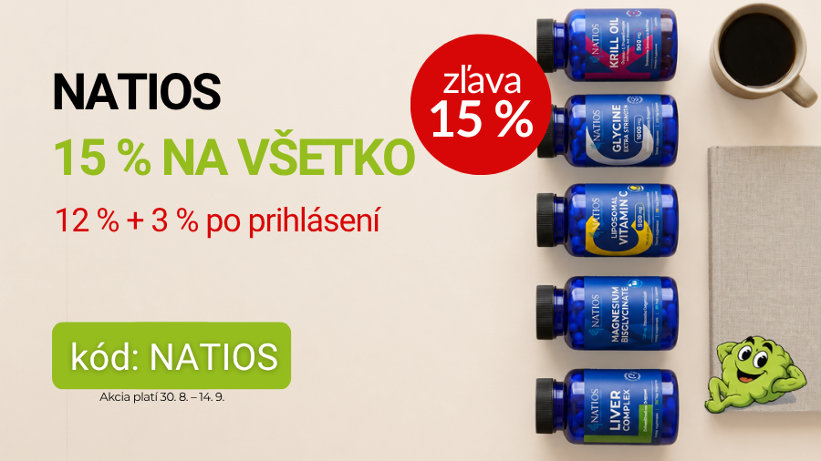 Sleva 15 % NATIOS do 14.9. 