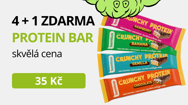 Bombus Crunchy Protein Bar 50 g 4 + 1 ZDARMA