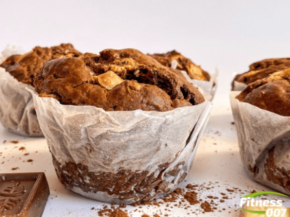 Čokoládové muffiny s extra dávkou bielkovín