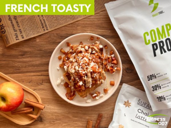Jablečné french toasty s tvarohem – sladká snídaně plná bílkovin