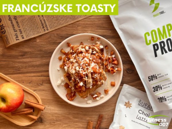 Jablčné french toasty s tvarohom – sladké raňajky plné bielkovín