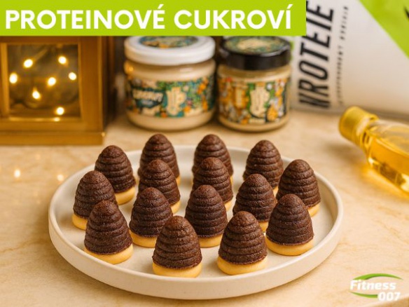 Proteinové včelí úly s ořechovým máslem – zdravější vánoční klasika bez cukru