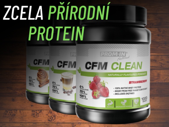 100% přírodní proteinový nápoj CFM vyrobený z nativního syrovátkového proteinu