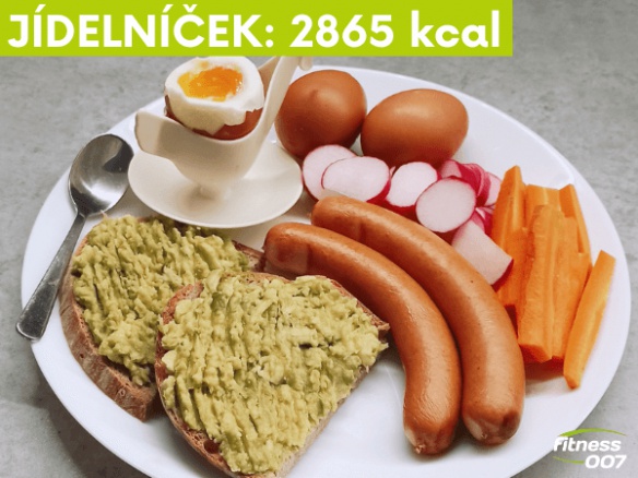 Vzorový jídelníček do krabičky 2865 Kcal | 4 jídla denně